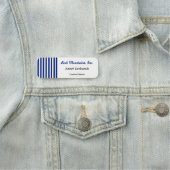 Chic Navy Blue & White Stripes Boutique Executive Namensschild (Beispiel)
