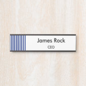 Chic Navy Blue & White Stripes |Custom Door & Wall Türschild (Vorderseite )