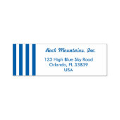 Chic Navy Blue White Stripes Professional Business Permastempel (Design)