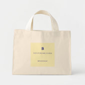 Chic Navy Coastal Monogram Future Mrs Mini Stoffbeutel (Vorne)