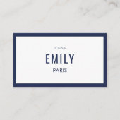 Chic Navy Fashion Stylist / Beauty Business Card Visitenkarte (Vorderseite)
