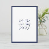 Chic Navy Fashion Stylist / Influencer Note Card (Stehend Vorderseite)