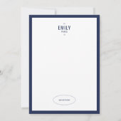 Chic Navy Fashion Stylist / Influencer Note Card (Rückseite)