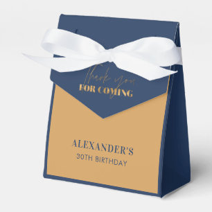 Chic Navy Gold Geburtstags Dankeschön Geschenkschachtel