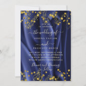 Chic Navy Gold Hochzeit Einladung (Vorderseite)