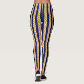 Chic Navy Gold Lines Lips Girly 2022 Leggings (Rückseite)