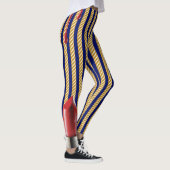 Chic Navy Gold Lines Lips Girly 2022 Leggings (Rechts)