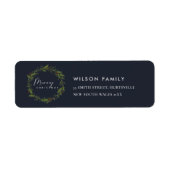 CHIC NAVY HOLLY BERRY WREATH CHRISTMAS-ADRESSE (Vorne)