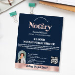 Chic Navy Mobile Notar QR Code Foto Flyer<br><div class="desc">Ein moderner,  eleganter mobiler Notar-Flyer mit Kalligraphie-Schriftzeichen und Federstift mit mariniertem Hintergrund. Ideal für Notare,  Fachleute,  Anwälte,  Agent,  Hypotheken Agent... . Ihr Foto hinzufügen</div>