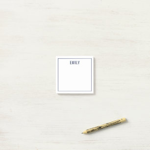 Chic Navy Mode-Stylist / Schönheit Quadrat Post-it Klebezettel