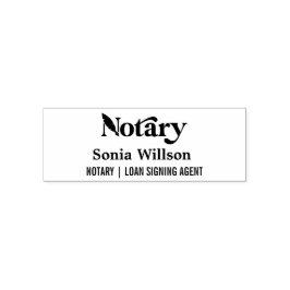 Chic Navy Notary Public Loan Signing Foto QR Code Permastempel