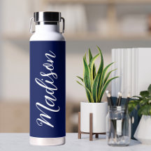 Chic Navy Personalisierter Name in White Script