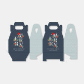 Chic Navy Red Green White Frohe Weihnachtsfolien Geschenkschachtel (Ungefaltet)