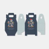 Chic Navy Red Green White Peace Christmas Folies Geschenkschachtel (Ungefaltet)