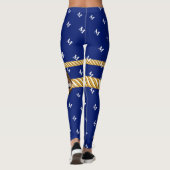 Chic Navy stilvolle Lips Geschenk Bday Beauty Girl Leggings (Rückseite)