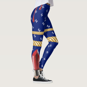 Chic Navy stilvolle Lips Geschenk Bday Beauty Girl Leggings