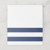 Chic Navy Stripes Platzkarte (Außenseite Aufgefaltet)