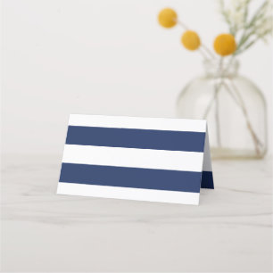 Chic Navy Stripes Platzkarte