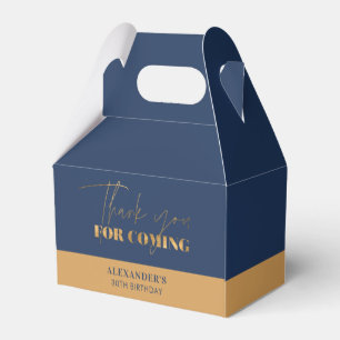 Chic Navy und Gold Geburtstag Vielen Dank Geschenkschachtel