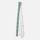 Chic Necktie: Lilies of the Valley on Blue Krawatte (Rückseite)