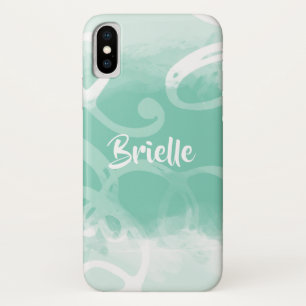 Chic Neo Minze grüne Aquarellfarben Wirbel mit Nam Case-Mate iPhone Hülle