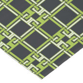 Chic Neon Citrus Green Black Pattern Kurzer Tischläufer (Ecke)