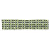 Chic Neon Citrus Green Black Pattern Kurzer Tischläufer (Horizontal)