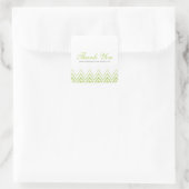 Chic Neon Green Ombre Chevrons Quadratischer Aufkleber (Tasche)