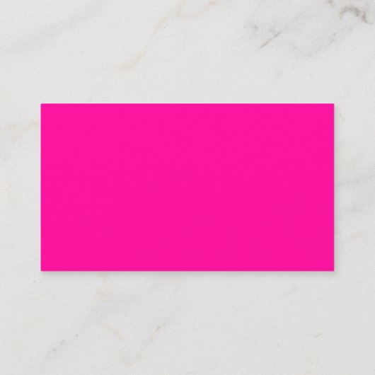 Chic Neon Pink Dentist Business Card Visitenkarte (Rückseite)