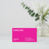 Chic Neon Pink Driver Business Card Visitenkarte (Stehend Vorderseite)