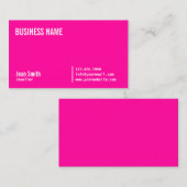 Chic Neon Pink Juwelier Business Card Visitenkarte (Vorne/Hinten)