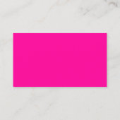 Chic Neon Pink Juwelier Business Card Visitenkarte (Rückseite)