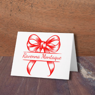 Chic Neonroter Dekobogen Eleganter Name Hochzeit