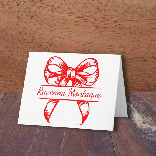 Chic Neonroter Dekobogen Eleganter Name Hochzeit