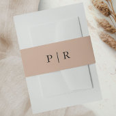 Chic Neutral Colors Boho Wedding Einladungsbanderole