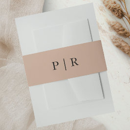 Chic Neutral Colors Boho Wedding Einladungsbanderole