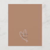 Chic Neutral Drawn Heart BUDGET Wedding Invitation (Rückseite)