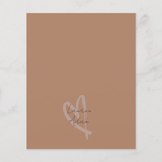 Chic Neutral Drawn Heart BUDGET Wedding Invitation (Rückseite)