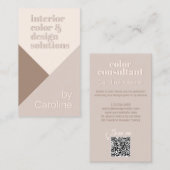 Chic Neutral Elfenbein Beige Taupe Brown Natural Visitenkarte (Vorne/Hinten)