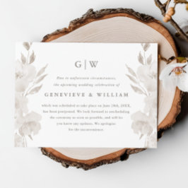 Chic Neutral Floral Foto Hochzeit