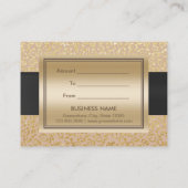 Chic Neutral Gold Leopard Print Geschenkgutscheine Rabattkarte (Rückseite)
