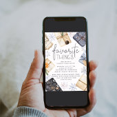 Chic Neutral Holiday Favorite Things Party Einladung
