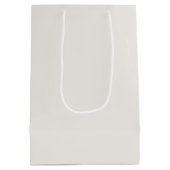 Chic Neutral Light Beige Wedding Mittlere Geschenktüte (Rückseite)