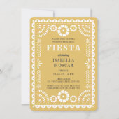 Chic Neutral Papel Picado Hochzeit Probe Abendesse Einladung (Vorderseite)