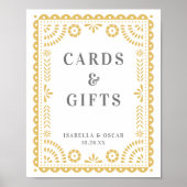 Chic Neutral Papel Picado Hochzeitszeichen Poster (Vorne)