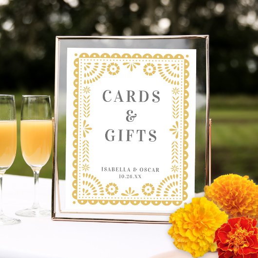 Chic Neutral Papel Picado Hochzeitszeichen Poster