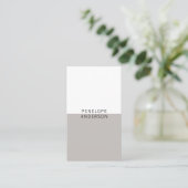 Chic Neutral Taupe Minimalistisch Moderne Boho ein Visitenkarte (Stehend Vorderseite)
