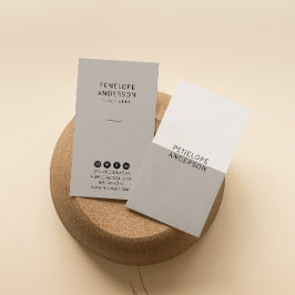 Chic Neutral Taupe Minimalistisch Moderne Boho ein Visitenkarte