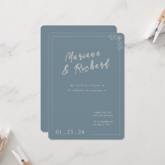 Chic Neutral Wedding Einladung