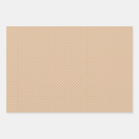 Chic neutrales Beige Polka Dot Theme Muster Geschenkpapier Set (Vorderseite 3)
